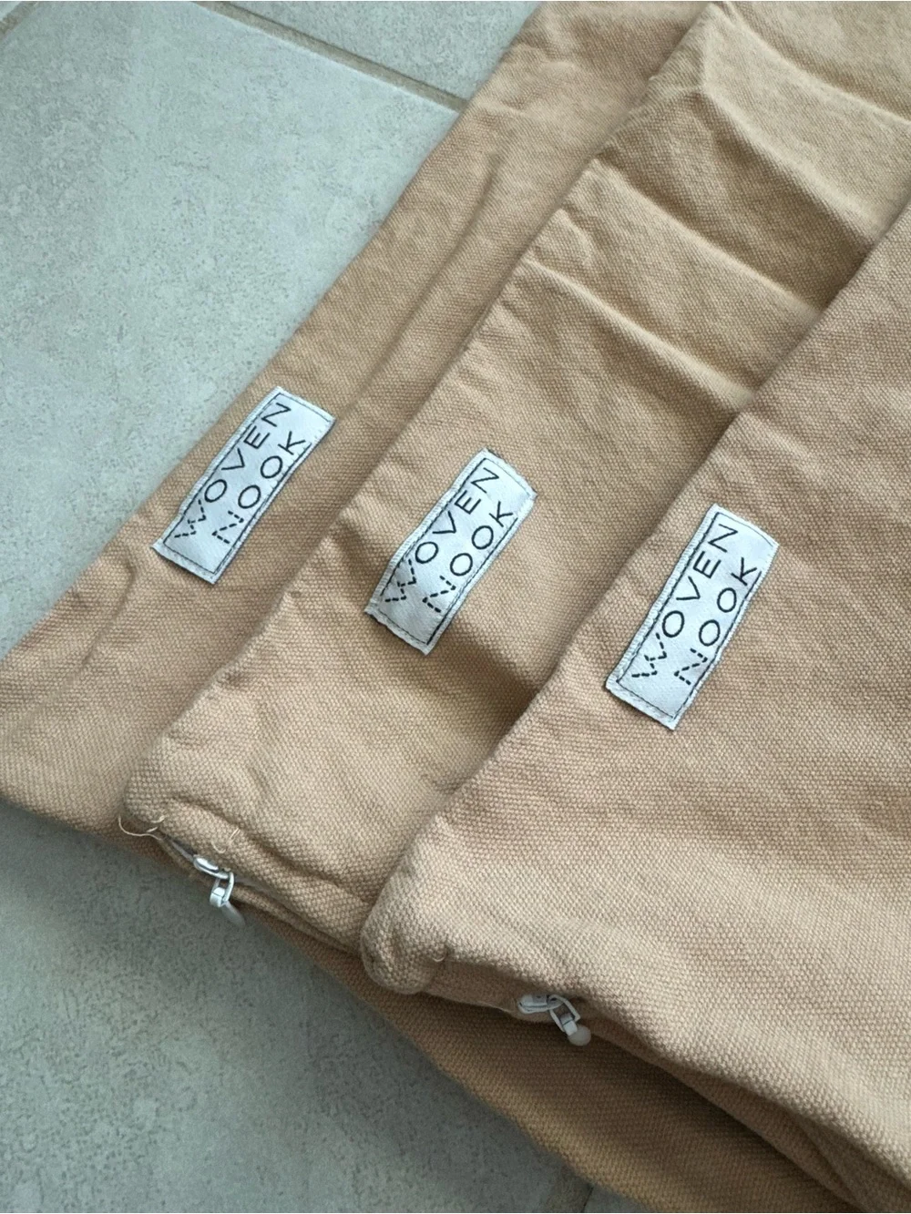3 Woven Nook Pillow Covers Only (Chai)